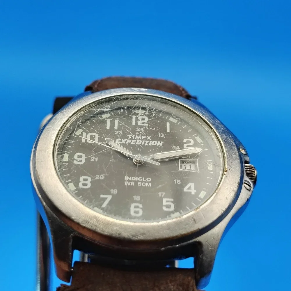 Vintage 2007 Timex Expedition Date 43mm Mens Quartz Field Watch (No Indiglo)